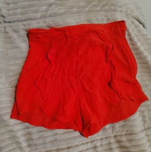 H&M Ruffled Shorts - (Red)